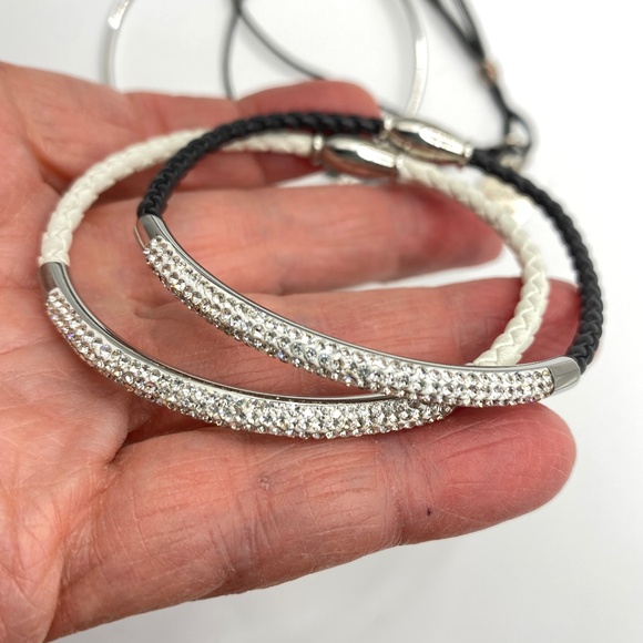 Bracelet Bundle Lot Of 4 Alex & Ani Claddagh Rhinestones Magnet Clasps - Picture 7 of 8